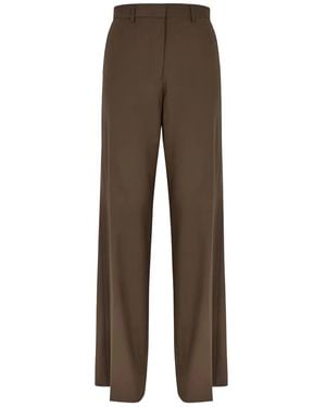 Matteau Tailored Wide-Leg Trousers - Brown
