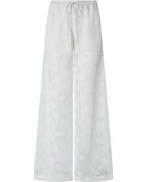 Pinko Floral Lace Trousers - White