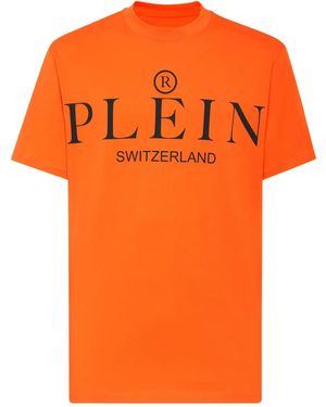 Philipp Plein T-Shirt À Logo Imprimé - Orange