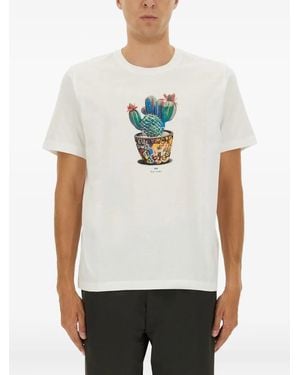 Paul Smith Printed Short-Sleeved T-Shirt - White