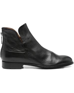 LEMARGO Back-Zip Ankle Boots - Black