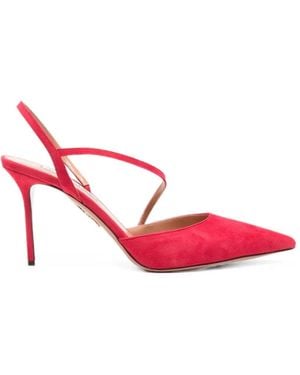 Aquazzura Dynasty Slingback Heeled Court Shoes - Pink