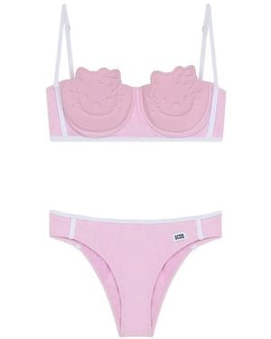Gcds Hello Kitty Embossed Bikini - Pink