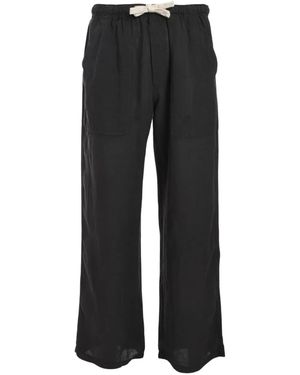 Palm Angels Drawstring-Waistband Trousers - Black