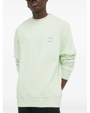 Samsøe & Samsøe Logo-Detail Crew-Neck Sweatshirt - Green