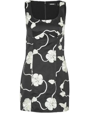 ROTATE BIRGER CHRISTENSEN Flower Mini Dress - Black