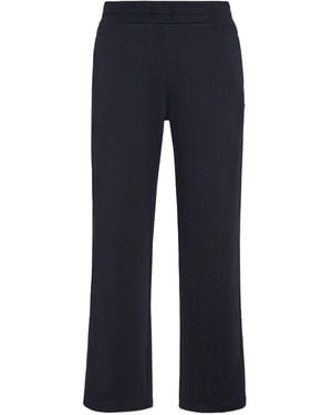 Billionaire Logo-Patch Track Trousers - Blue