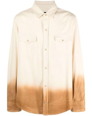 Alanui Bright Hues Printed Denim Shirt - Natural