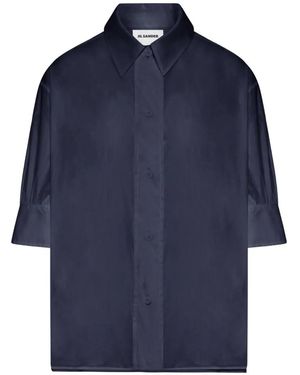 Jil Sander Buttoned Top - Blue