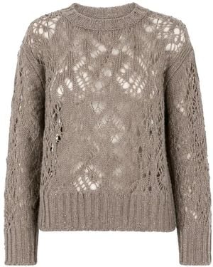 Max Mara Open-Knit Sweater - Natural