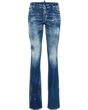 DSquared² Mid-Rise Flared Jeans - Blue