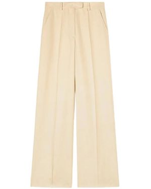 RETORI Pleated Silk Tailored Trousers - White