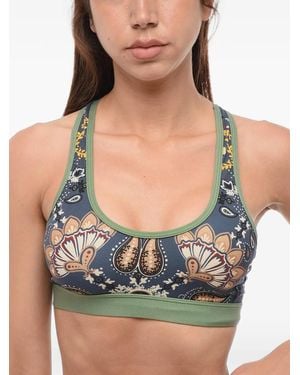 DSquared² Bandana-Print Sports Top - Green