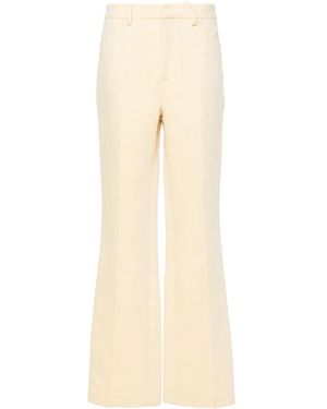 Zadig & Voltaire Pistol Mid-Rise Flared Trousers - Natural