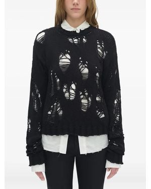 Ann Demeulemeester Open-Knit Sweater - Black