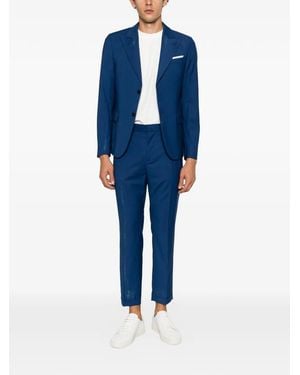 Daniele Alessandrini Peak-Lapels Single-Breasted Suit - Blue