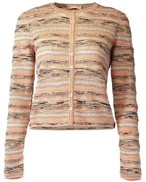 Ulla Johnson Mia Horizontal-Stripe Cardigan - Natural
