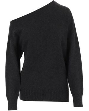 arch4 One-Shoulder Asymmetrical Sweater - Black