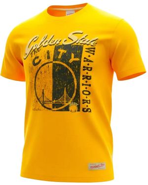 Mitchell & Ness X Nba Golden State Warriors City Edition T-Shirt - Yellow