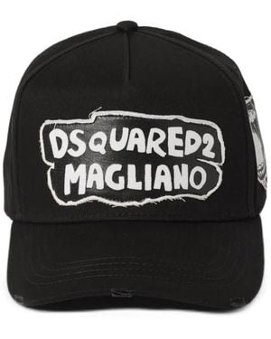 DSquared² X Magliano Voice Yourself Baseballkappe Mit Logo - Schwarz