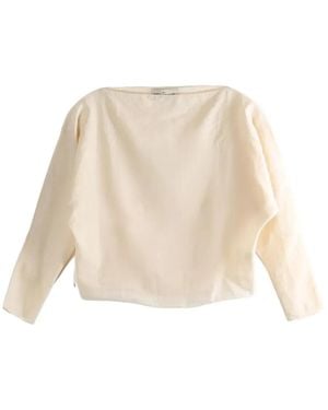 Cortana Boat Neck Top - Natural