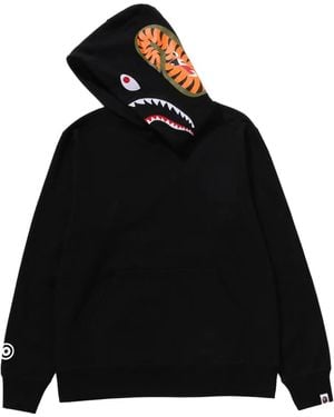 A Bathing Ape Shark Hoodie - Black
