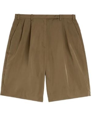 Jil Sander Pantalones Cortos Con Pinzas - Verde