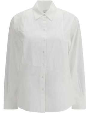 Sara Roka Pintuck-Detailed Shirt - White