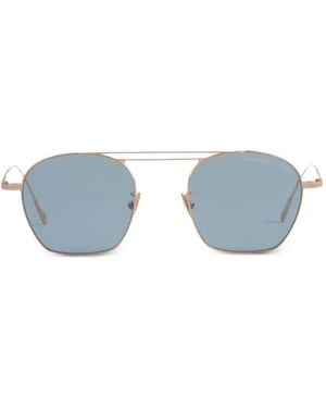 Cutler and Gross Geometric-Frame Sunglasses - Blue
