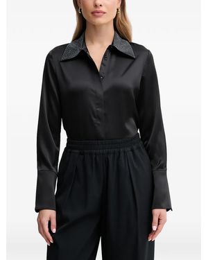 Joseph Ribkoff Collar-Embellishment Shirt - Black