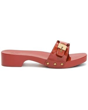 Scholl Pescura Cameron Patent-Finish Sandals - Red