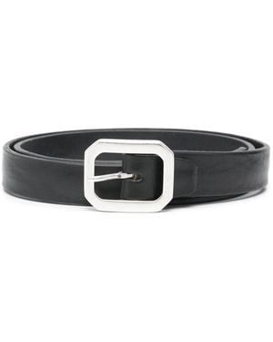 Eraldo Square-Buckle Belt - White