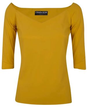 La Petite Robe Di Chiara Boni "Saffron/L" Top Jersey - Yellow