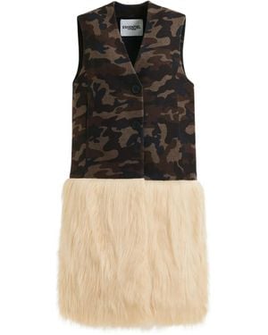 Essentiel Antwerp Giacca Con Stampa Camouflage E Finiture - Nero