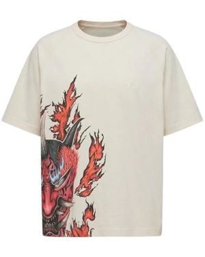 Y-3 Graphic-Print T-Shirt - White