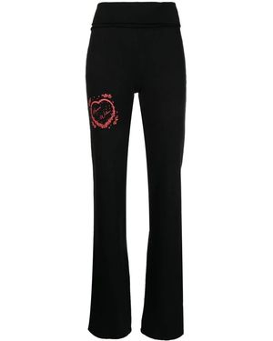 Maisie Wilen Pop Logo-Print Track Trousers - Black