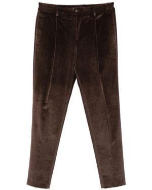 Bagnoli Sartoria Napoli Pleated Corduroy Trousers - Black