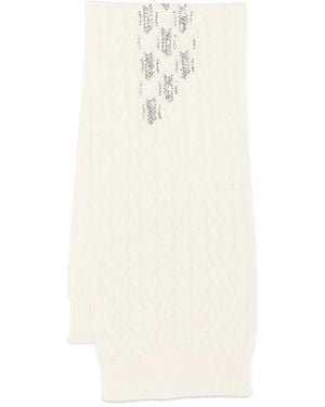 Ermanno Scervino ケーブルニット スカーフ - ホワイト