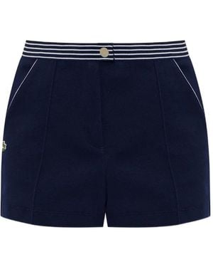 Lacoste Striped-Edge Shorts - Blue
