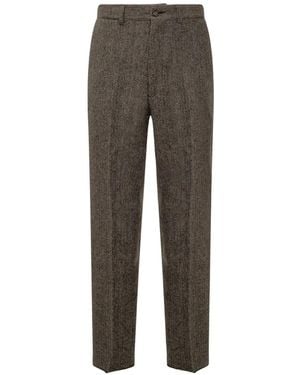 Sebago Rendon Herringbone Trousers - Grey