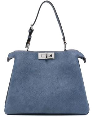 Fendi Peekaboo Soft ハンドバッグ M - ブルー