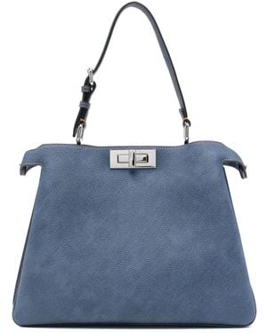 Fendi Medium Peekaboo Soft Top-Handle Bag - Blue