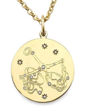 Verdura Zodiac Libra Diamond Pendant Necklace - Metallic