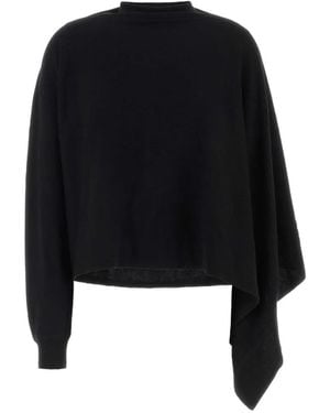 Jil Sander Draped-Detail Jumper - Black