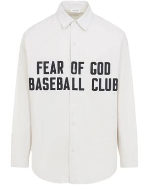 Fear Of God Camisa Con Logo Estampado - Blanco