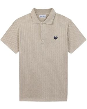 Maison Labiche Heart-Patch Polo Shirt - Gris