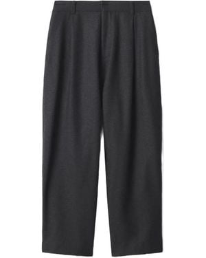 Maison Kitsuné Pleated Wool Trousers - Black
