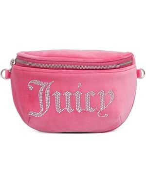 Juicy Couture Kimberly Gürteltasche Aus Samt Mit Strass - Pink