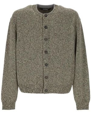Jacquemus Logo-Intarsia Button-Up Cardigan - Green