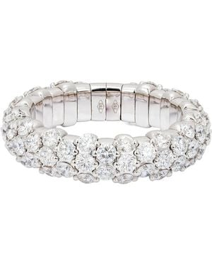 Zydo Bague Stretch Ornée De Diamants - Blanc